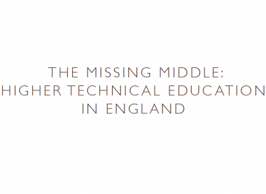 Latest Gatsby report shows that England is distinctive in its lack of higher technical education