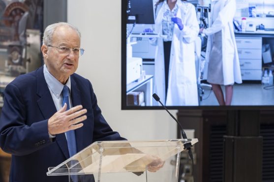 David Sainsbury giving a talk
