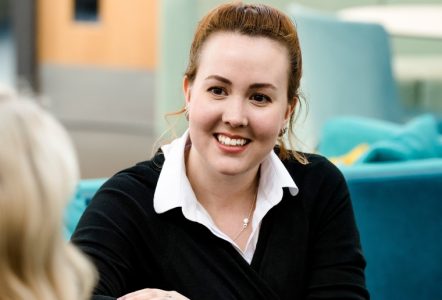 A friendly looking careers advisor