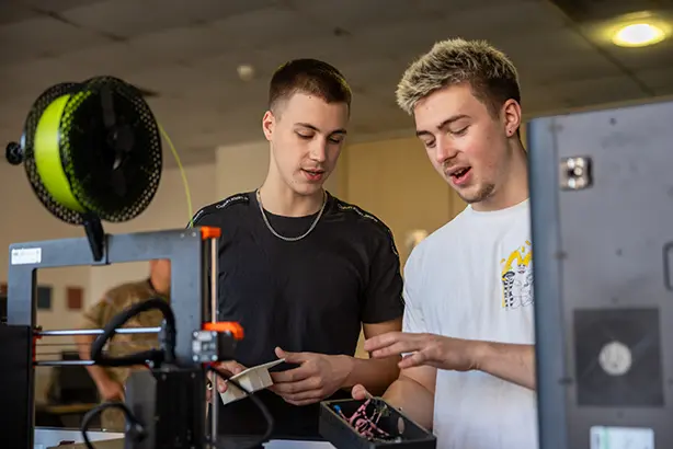 Two engineering students