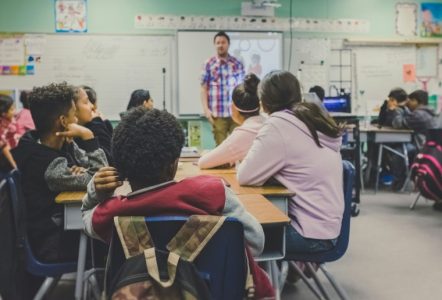 A teacher in a classroom