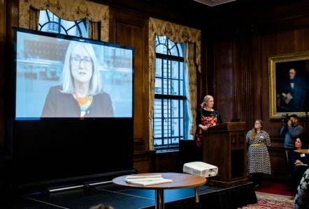Gatsby's Head of Career Programmes, Beth Jones at a Government meeting