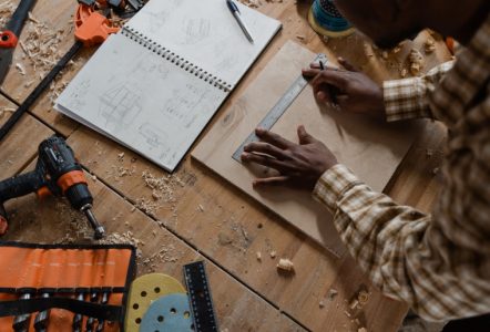 Woodworking in a workshop