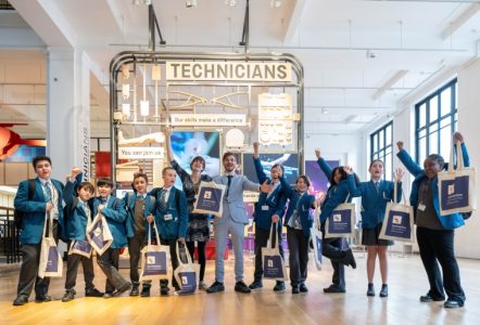 Students at the science museums Technicians exhibit