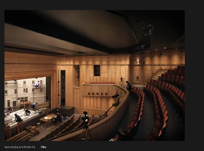 The Cambridge Arts Theatre as viewed from the upper circle