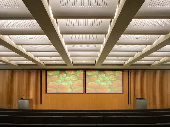 Lecture theatre at the Sainsbury Laboratory in Cambridge