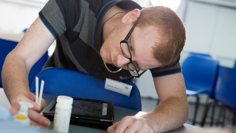 School science technician receiving CPD at the National Science Learning Centre, York